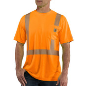 Carhartt Class 2 Hi-Vis Force Short Sleeve T-Shirt in Bright Orange